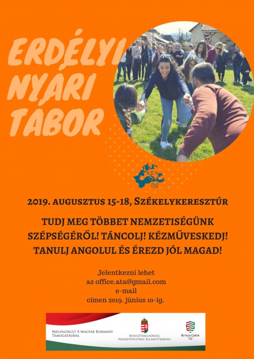 Jelentkezni lehet az Erd&eacute;lyi Ny&aacute;ri T&aacute;borban!
