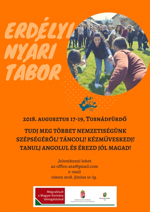 Jelentkezni lehet az Erd&eacute;lyi Ny&aacute;ri T&aacute;borban!
